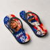 Chinelo Masculino Kylian Mbappé França Coroa Tricolor Azul e Vermelho Chinelo Masculino Kylian Mbappé França Coroa Tricolor Azul e Vermelho