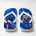 Chinelo Masculino Kylian Mbappé França Raça Azul e Vermelho Chinelo Masculino Kylian Mbappé França Raça Azul e Vermelho