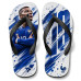 Chinelo Masculino Kylian Mbappé França Splash Azul e Branco Chinelo Masculino Kylian Mbappé França Splash Azul e Branco