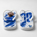 Chinelo Masculino Kylian Mbappé França Splash Azul e Branco Chinelo Masculino Kylian Mbappé França Splash Azul e Branco