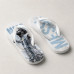 Chinelo Masculino Lionel Messi Comemoração Branco e Azul