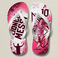 Chinelo Masculino Lionel Messi Inter Rosa e Branco Chinelo Masculino Lionel Messi Inter Rosa e Branco