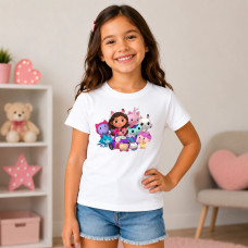 Camiseta Infantil Menina Casa do Gaby e Seus Amigos Camiseta Infantil Menina Casa do Gaby e Seus Amigos