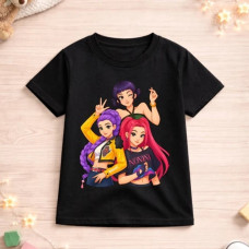 Camiseta Infantil Menina Guerreiras do Kpop Camiseta Infantil Menina Guerreiras do Kpop