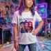 Camiseta Infantil Menina Huntrix Camiseta Infantil Menina Huntrix