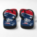 Chinelo Masculino New England Patriots Grunge Azul e Vermelho