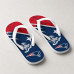Chinelo Masculino New England Patriots Grunge Azul e Vermelho