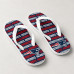 Chinelo Masculino New England Patriots Wordmark Azul e Vermelho