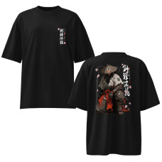Camiseta Masculina Oversized Samurai Sakura Camiseta Masculina Oversized Samurai Sakura