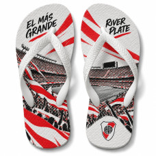 Chinelo Masculino River Plate Estádio El Más Grande Branco e Vermelho Chinelo Masculino River Plate Estádio El Más Grande Branco e Vermelho