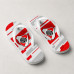Chinelo Masculino River Plate Geométrico Branco, Vermelho e Cinza Chinelo Masculino River Plate Geométrico Branco, Vermelho e Cinza