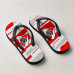 Chinelo Masculino River Plate Geométrico Branco, Vermelho e Cinza Chinelo Masculino River Plate Geométrico Branco, Vermelho e Cinza
