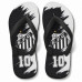 Chinelo Masculino Santos F.C. Camisa 10 Preto e Branco Chinelo Masculino Santos F.C. Camisa 10 Preto e Branco