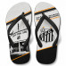 Chinelo Masculino Santos F.C. Vila Belmiro Branco e Preto Chinelo Masculino Santos F.C. Vila Belmiro Branco e Preto