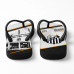 Chinelo Masculino Santos F.C. Vila Belmiro Branco e Preto Chinelo Masculino Santos F.C. Vila Belmiro Branco e Preto