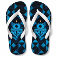 Chinelo Masculino Seattle Sounders FC Geo Azul e Preto Chinelo Masculino Seattle Sounders FC Geo Azul e Preto