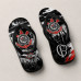 Chinelo Masculino Corinthians Torcedor Preto e Branco Chinelo Masculino Corinthians Torcedor Preto e Branco