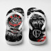 Chinelo Masculino Corinthians Torcedor Preto e Branco Chinelo Masculino Corinthians Torcedor Preto e Branco