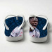 Chinelo Masculino Vini Jr Grito de Gol Azul e Branco Chinelo Masculino Vini Jr Grito de Gol Azul e Branco