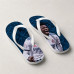 Chinelo Masculino Vini Jr Grito de Gol Azul e Branco Chinelo Masculino Vini Jr Grito de Gol Azul e Branco