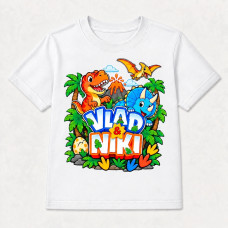 Camiseta Infantil Menino Vlad & Niki Dino Adventure Camiseta Infantil Menino Vlad & Niki Dino Adventure
