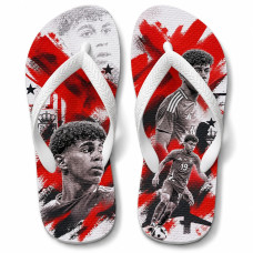 Chinelo Masculino Lamine Yamal Espanha Camisa 19 Vermelho e Preto Chinelo Masculino Lamine Yamal Espanha Camisa 19 Vermelho e Preto