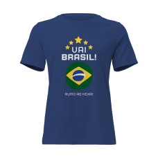 Camisa Feminina Baby Look Vai Brasil Camisa Feminina Baby Look Vai Brasil