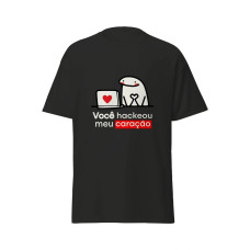 Camiseta Masculina Dia dos Namorados Metade Você Hackeou Meu Coração Camiseta Masculina Dia dos Namorados Metade Você Hackeou Meu Coração
