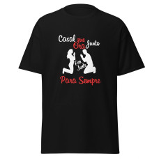 Camiseta Masculina Dia dos Namorados Casal que Ora Junto Para Sempre Camiseta Masculina Dia dos Namorados Casal que Ora Junto Para Sempre