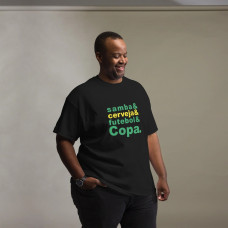 Camisa Masculina Plus Size Brasil Samba Cerveja Futebol e Copa Camisa Masculina Plus Size Brasil Samba Cerveja Futebol e Copa