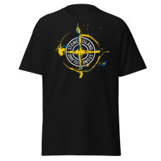Camiseta Masculina Stone Island Blue & Gold Camiseta Masculina Stone Island Blue & Gold