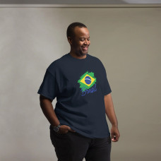 Camisa Masculina Plus Size Brasil bandeira Camisa Masculina Plus Size Brasil bandeira