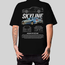 Camiseta Masculina Oversized Skyline R34 Camiseta Masculina Oversized Skyline R34