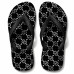 Chinelo Feminino Gucci Black White
