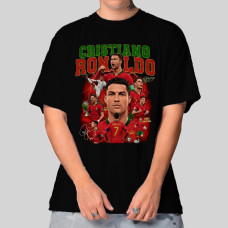 Camiseta Masculina Oversized Cristiano Ronaldo Portugal Camiseta Masculina Oversized Cristiano Ronaldo Portugal