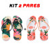 Kit 2 Chinelos Feminino Havaianas Flores Variados Kit 2 Chinelos Feminino Havaianas Flores Variados