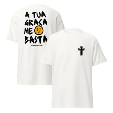 Camiseta Masculina Cristã A Tua Graça Me Basta Camiseta Masculina Cristã A Tua Graça Me Basta