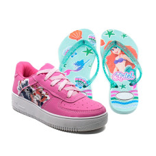 Kit Menina Tênis Infantil Stitch + Chinelo Infantil Personagem Kit Menina Tênis Infantil Stitch + Chinelo Infantil Personagem