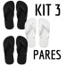 Kit 3 Chinelos Masculino e Feminino de Dedo Kit 3 Chinelos Masculino e Feminino de Dedo