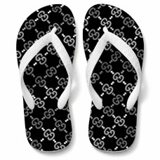 Chinelo Feminino Gucci Black White Chinelo Feminino Gucci Black White