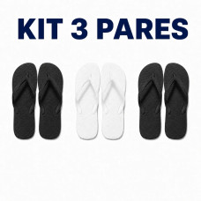 Kit 3 Chinelos Masculino e Feminino de Dedo Kit 3 Chinelos Masculino e Feminino de Dedo