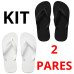Kit 2 Chinelos Masculino e Feminino de Dedo Kit 2 Chinelos Masculino e Feminino de Dedo