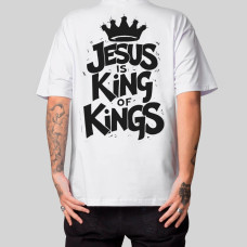 Camiseta Masculina Oversized Jesus is King Camiseta Masculina Oversized Jesus is King
