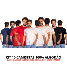 Kit 10 Camisas Masculina Lisa Algodão Premium Abuzze Kit 10 Camisas Masculina Lisa Algodão Premium Abuzze