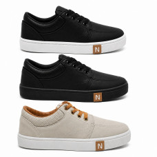 Kit 3 Tênis Masculino Casual Confortável Leve Sapatenis Kit 3 Tênis Masculino Casual Confortável Leve Sapatenis